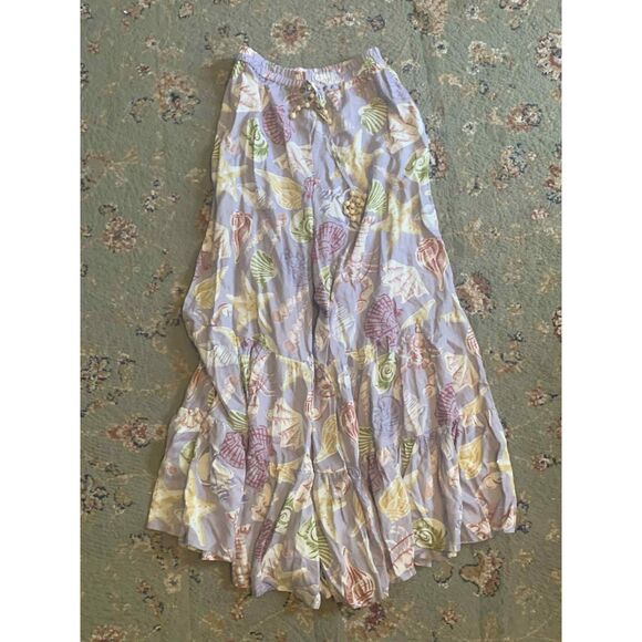 True Destinations Resort Flare Flowy Seashell Coastal Pants, size XS - Picture 2 of 5
